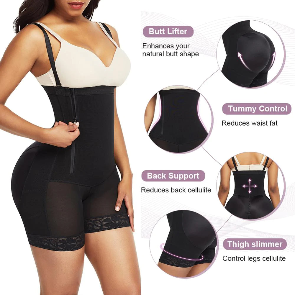 Women Shapewear Seamless Detachable Straps Triple Control Slimmer Tummy control Body Shaper