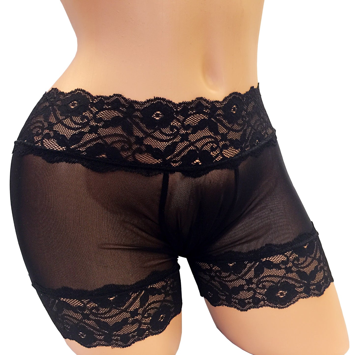 Envy Body Shop Sissy Pouch Split Back Lace Boy Shorts