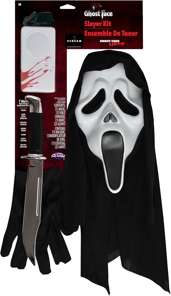 Fun World Officially Licensed Ghost Face Slayer Kit With Voice Changer