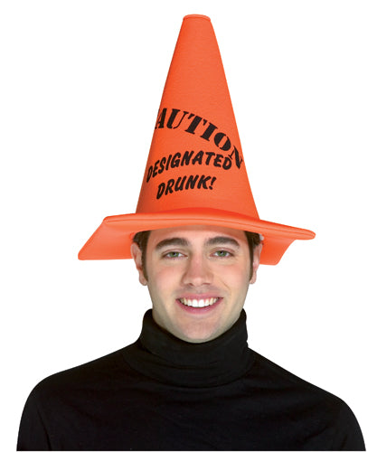 Rasta Imposta Caution Cone Hat - Designated Drunk Accessory