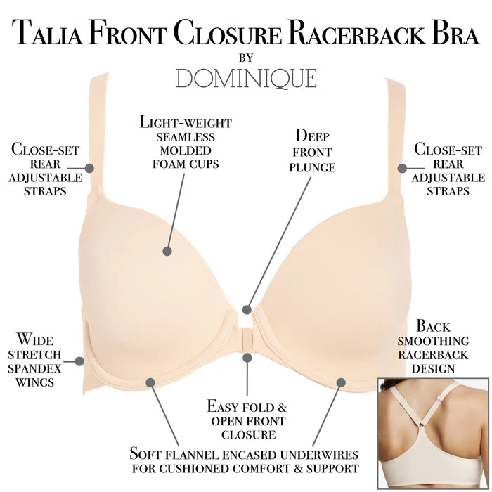 3900 Talia Front Closure Racerback Bra