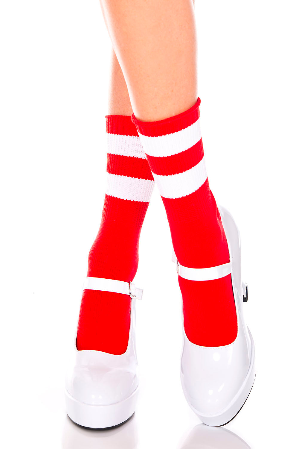 Acrylic Ankle High with Striped Top