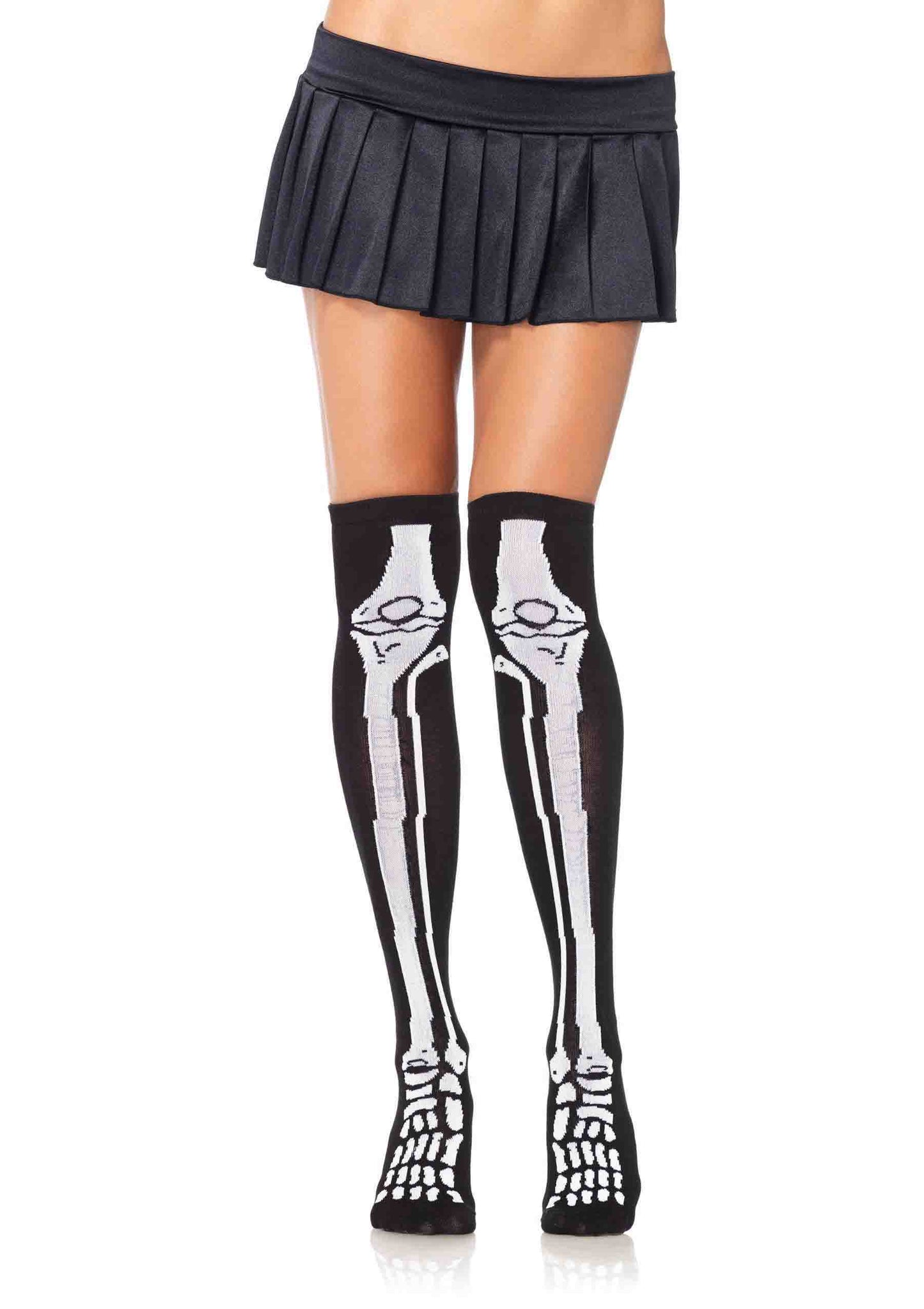 Leg Avenue Women's Acrylic Skeleton Over The Knee Socks