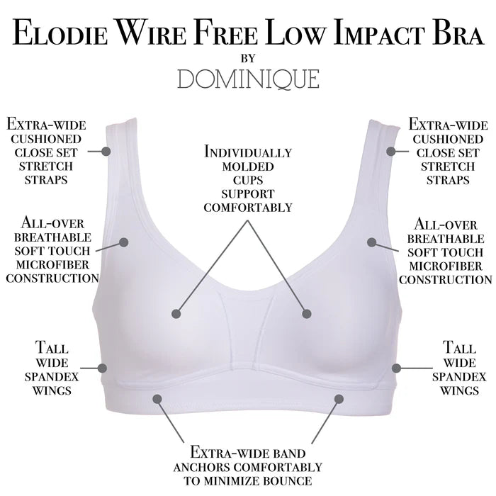 6000 Elodie Wire Free Low Impact Sports Bra