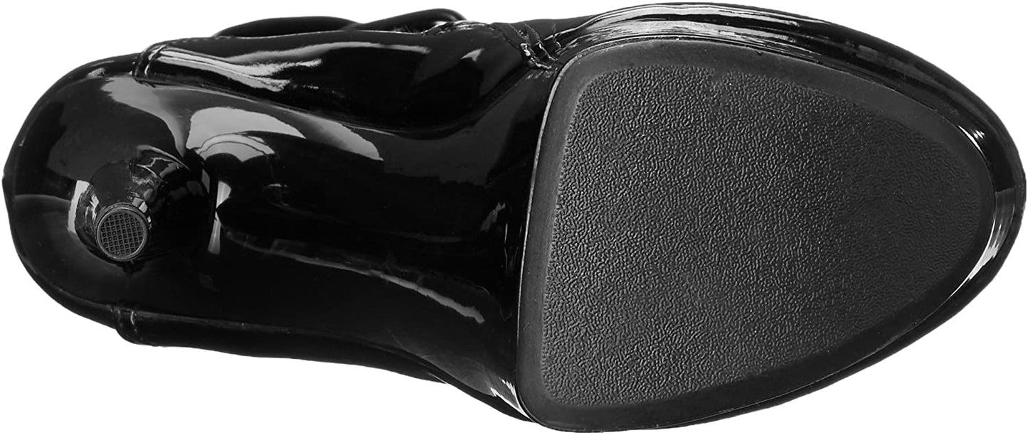 (Used) Ellie Shoes 609-FANTASY 6" Pointed Stiletto Heel Thigh high Stretch Boots, Black, Size 8