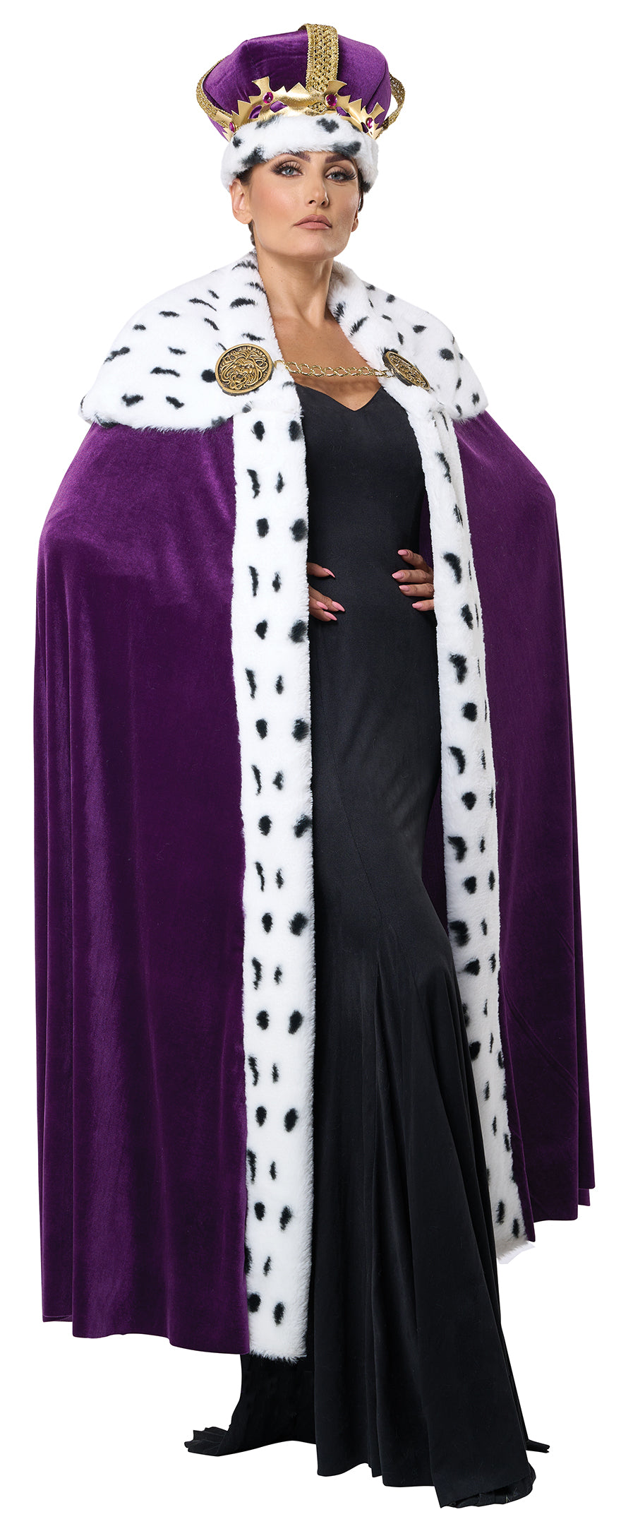 California Costumes Royal Cape and Crown Set Adult Costume, Purple