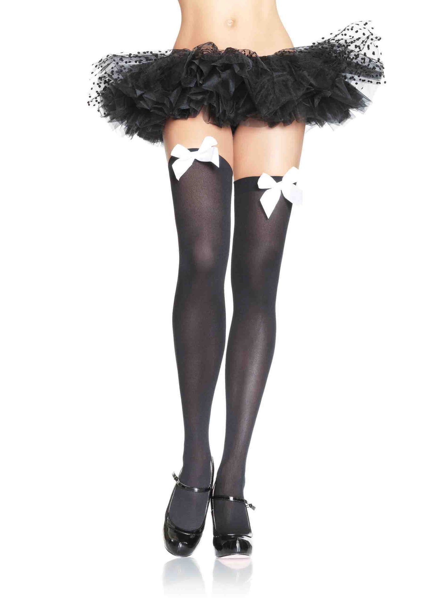 Nylon Over The Knee with Bow