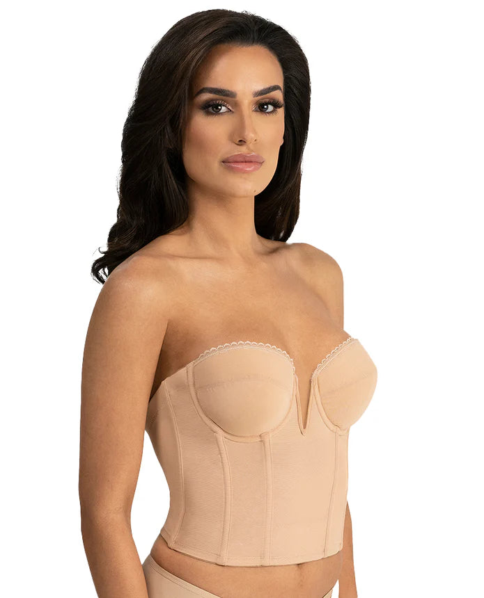 6390 Valerie Deep Front Plunge V-Wire Backless Strapless Bridal Bra