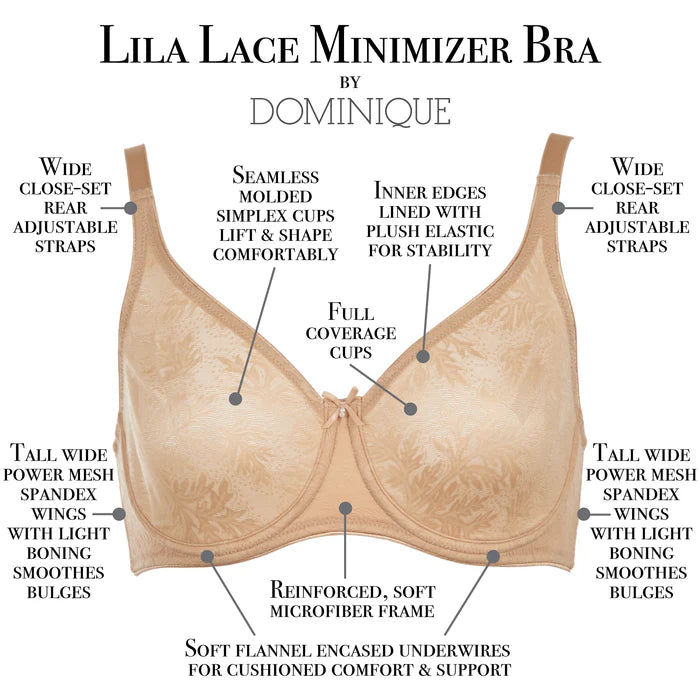 7001 Lila Lace Minimizer Bra
