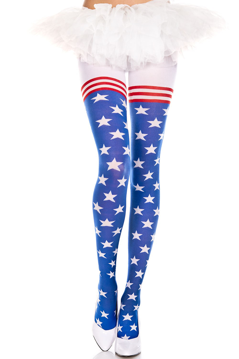Flag Print Pantyhose ML