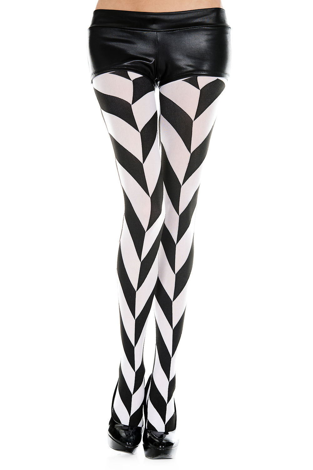 Diagonal Striped Tights