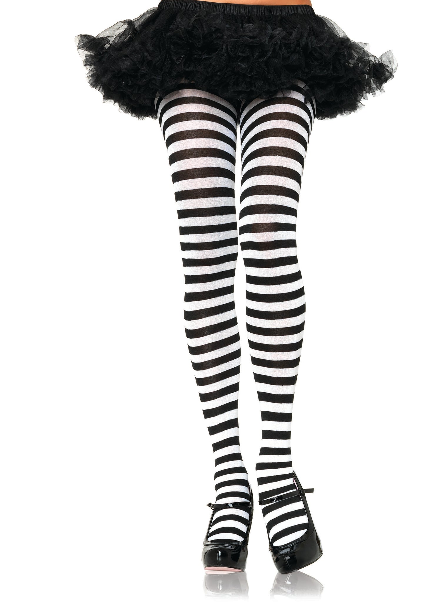 Nylon Striped Tights