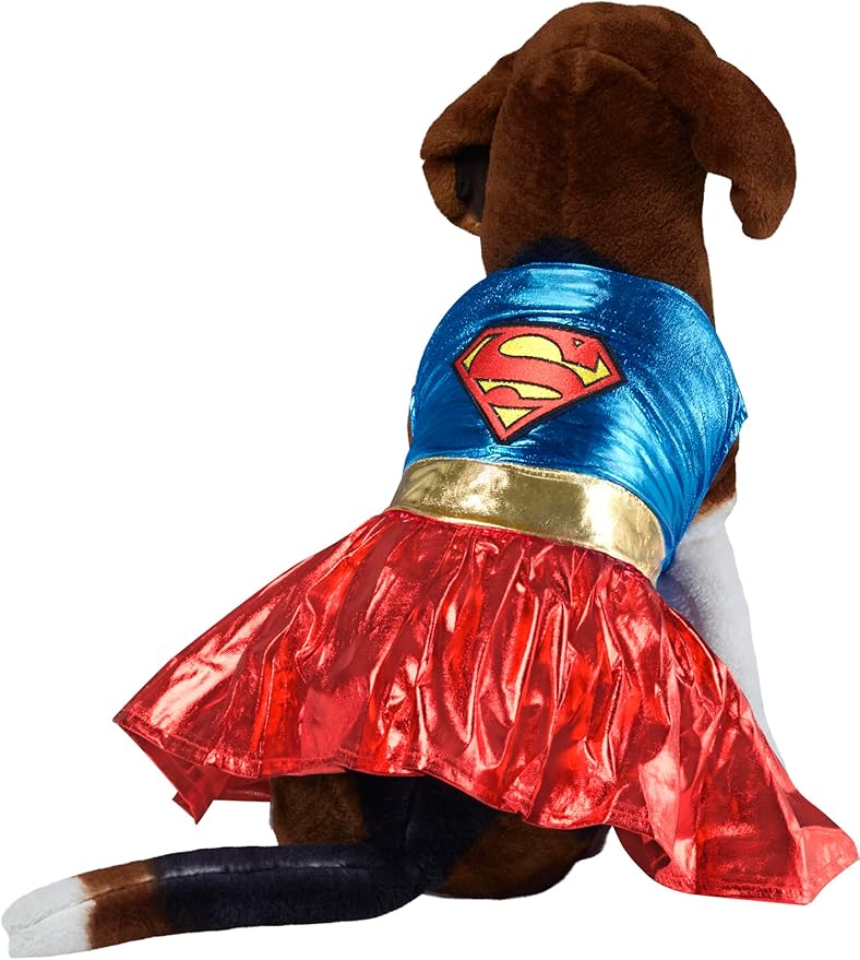 DC Comics Superheroes: Supergirl Pet Costume for For Dogs or Cats by Rubies