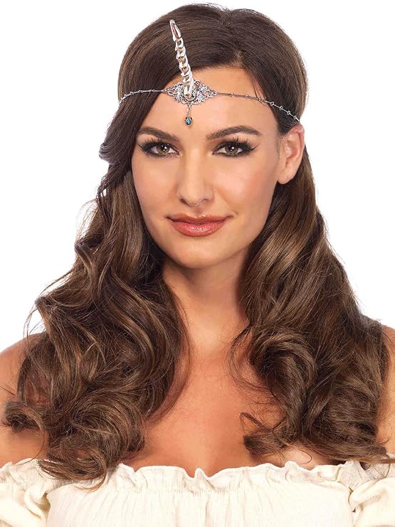 Leg Avenue Womens Silver Unicorn Horn Head Piece Halloween Costume
