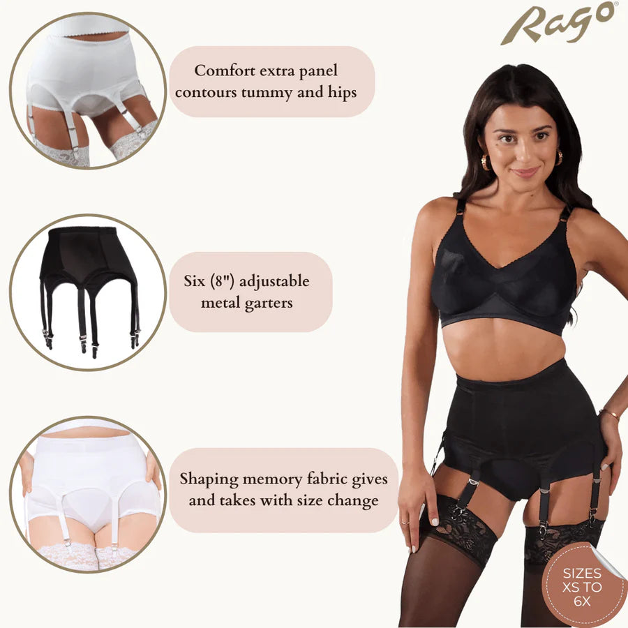72522 Garter Belt | Six Metal Garters | Moderate Shaping & Tummy Control