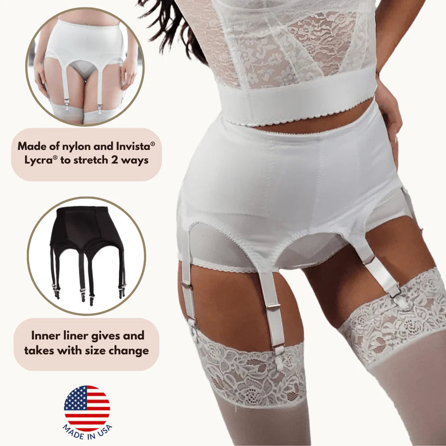 72522 Garter Belt | Six Metal Garters | Moderate Shaping & Tummy Control