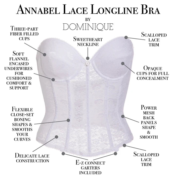 7749 Annabel Lace Longline Bridal Bra