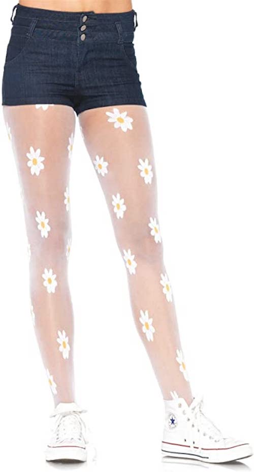 Women's Woven Daisy Sheer Tights