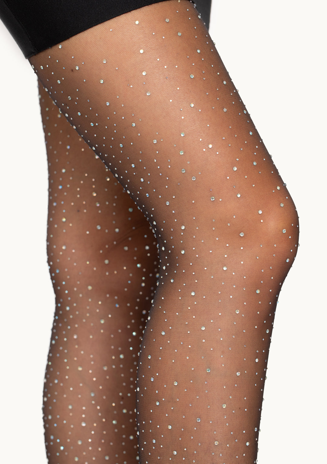 Spandex Sheer Rhinestone Pantyhose