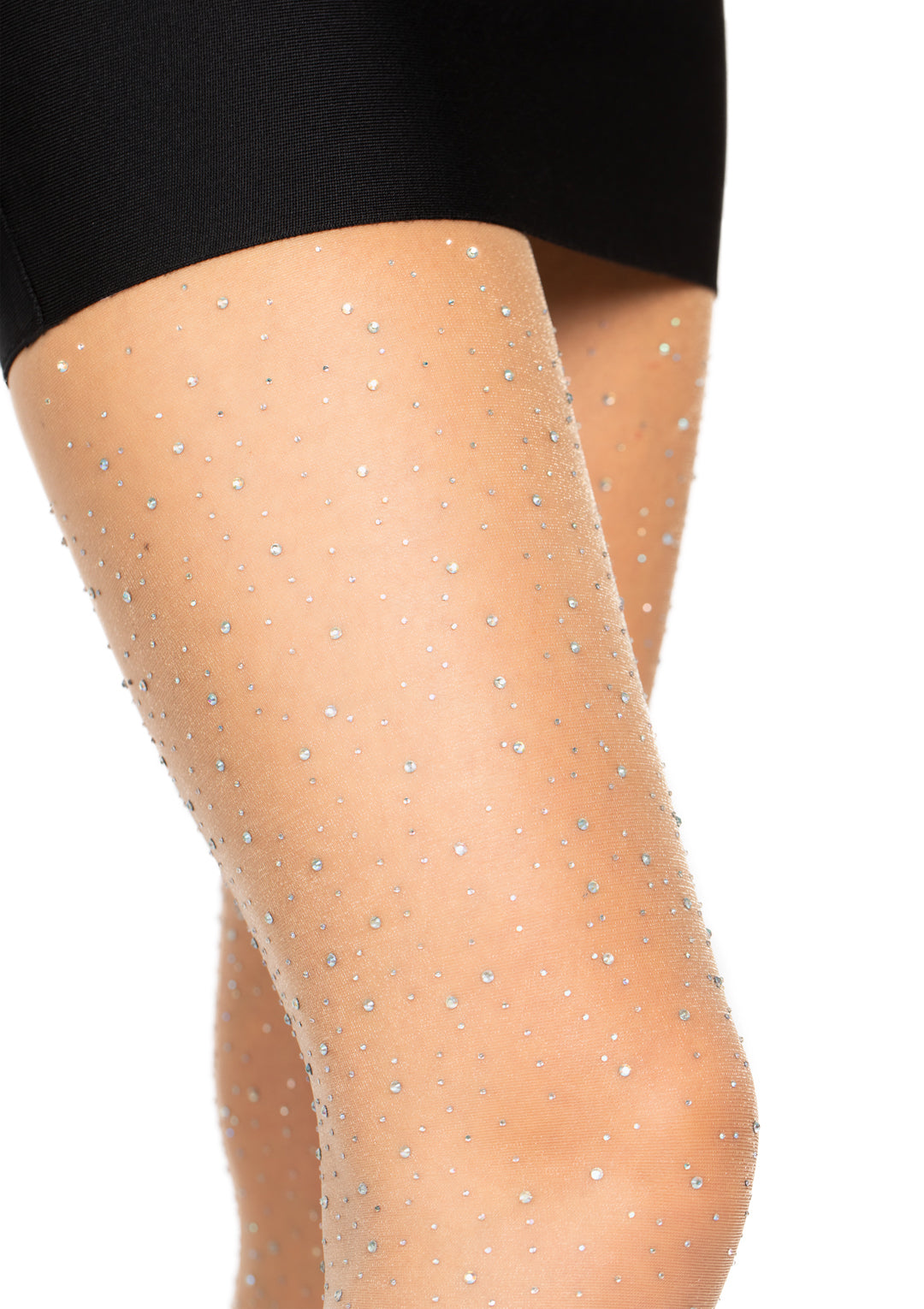 Spandex Sheer Rhinestone Pantyhose