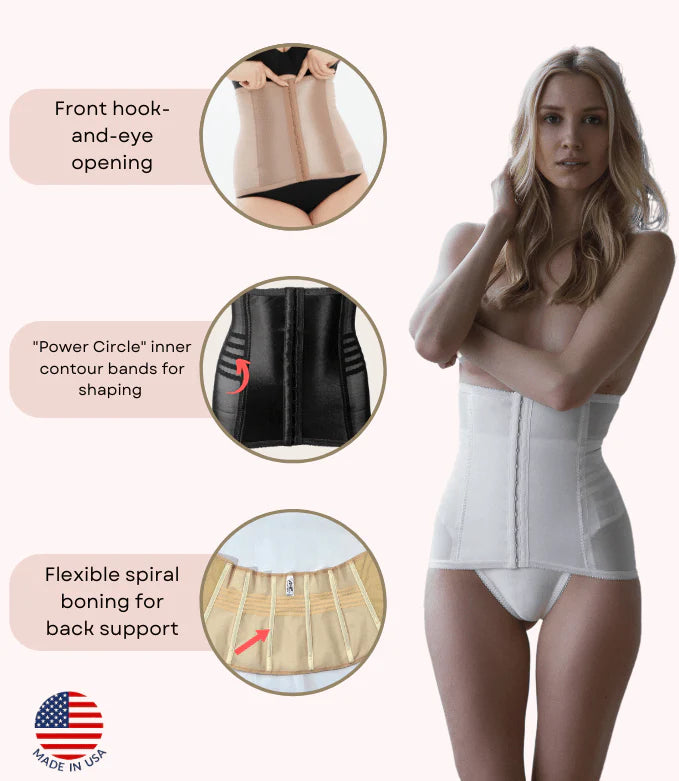 821 Shapette Powermesh Satin Panel Waist Cincher