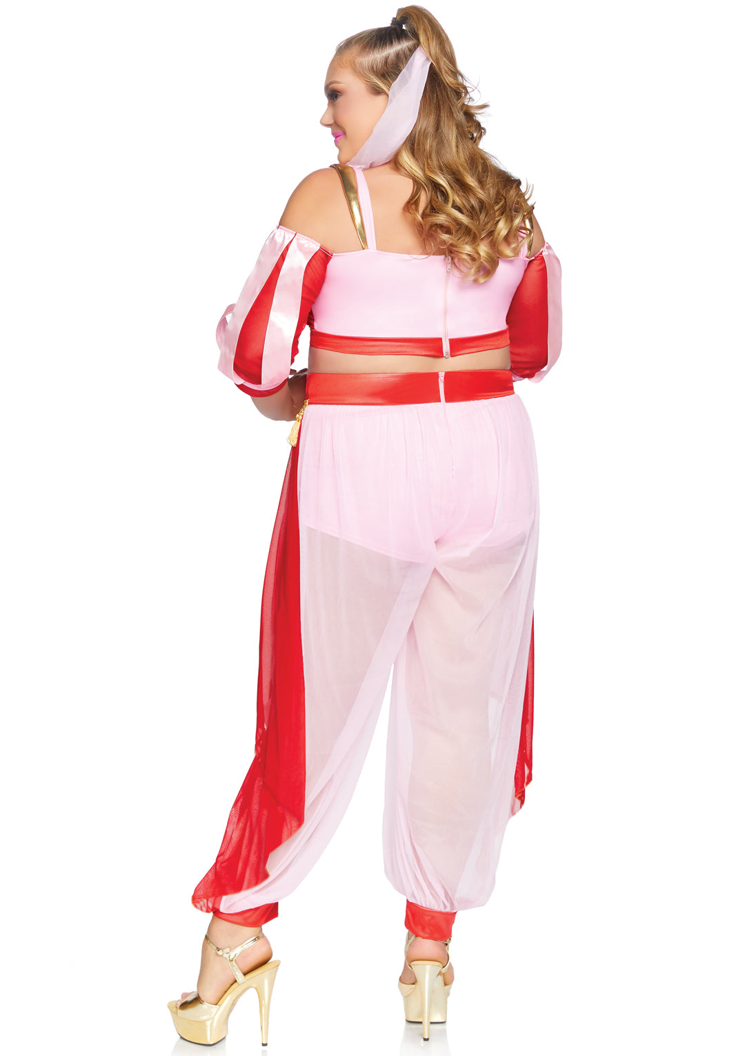 Leg Avenue 3 PC Dreamy Genie, includes bra top, layered harem pants with built in panty, and matching veil