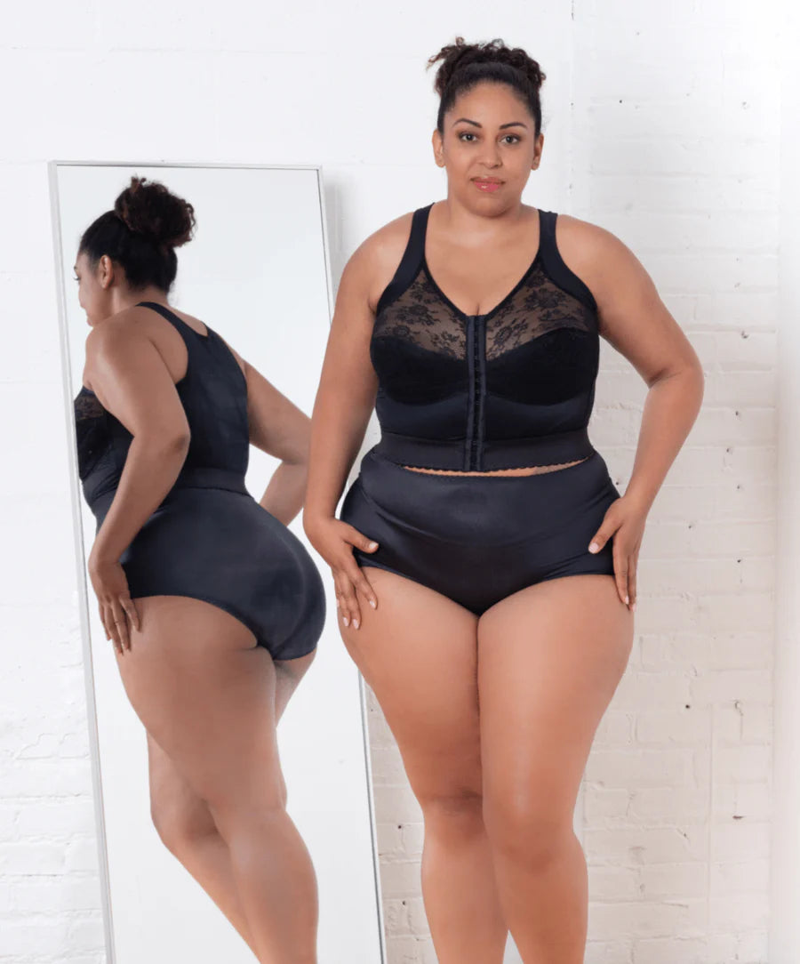 9603 Front Closure Back Support Long Line Bra