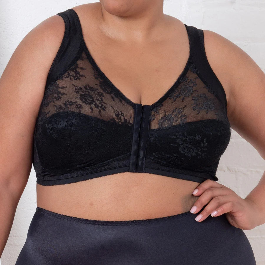 9605 Front Closure Back Support Bandeau Bra