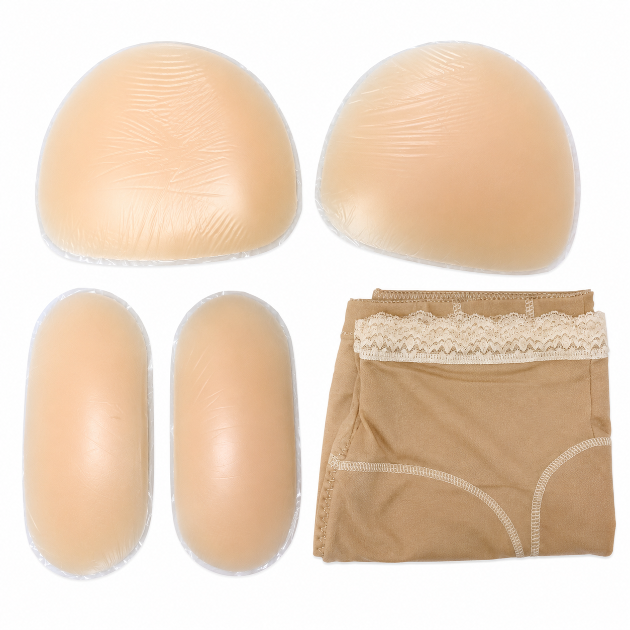 Butt Lifter Shapewear Women Padded Butt Lifting Panties Silicone Hip Booty Pads, Lace Butt Enhancer Boyshorts