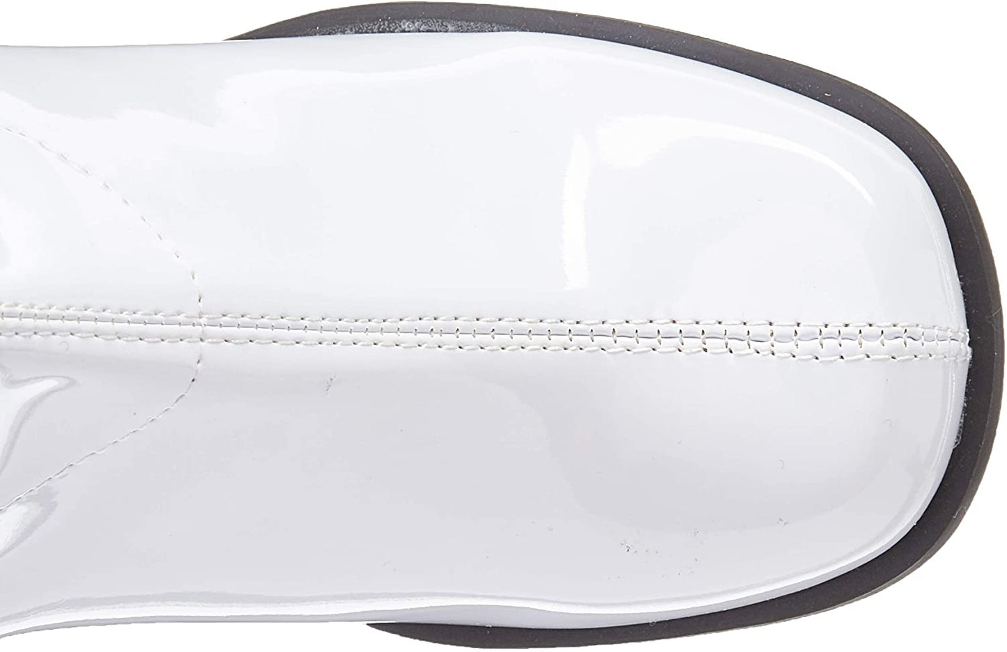 (Used) Ellie Shoes GOGO-W 3" Wide Width Gogo Boots with Zipper, White, 6