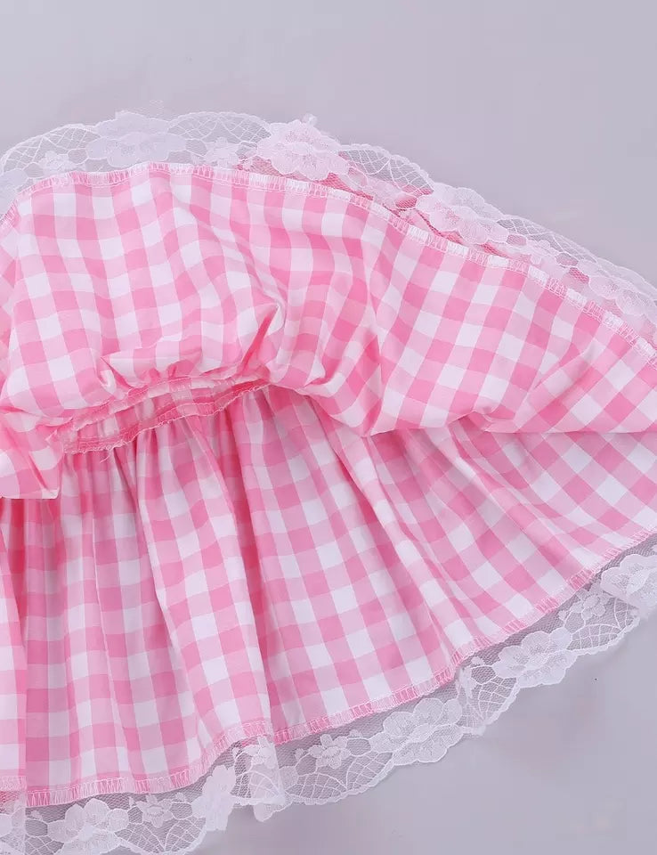 Anime Role Play Ruffled Lace Openwork Crossdressing Micro Sissy Mini Cosplay Skirt