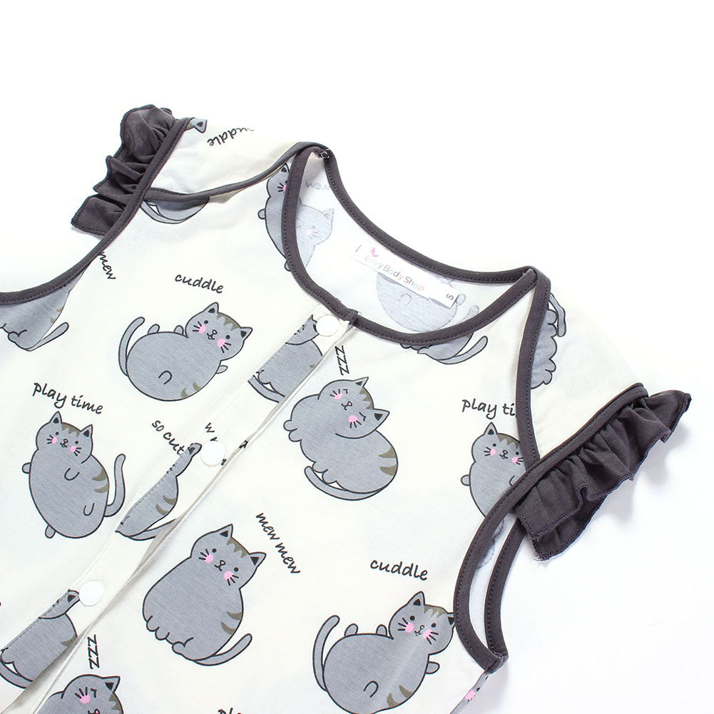 Button Front Little Meow Meow(Kitty)