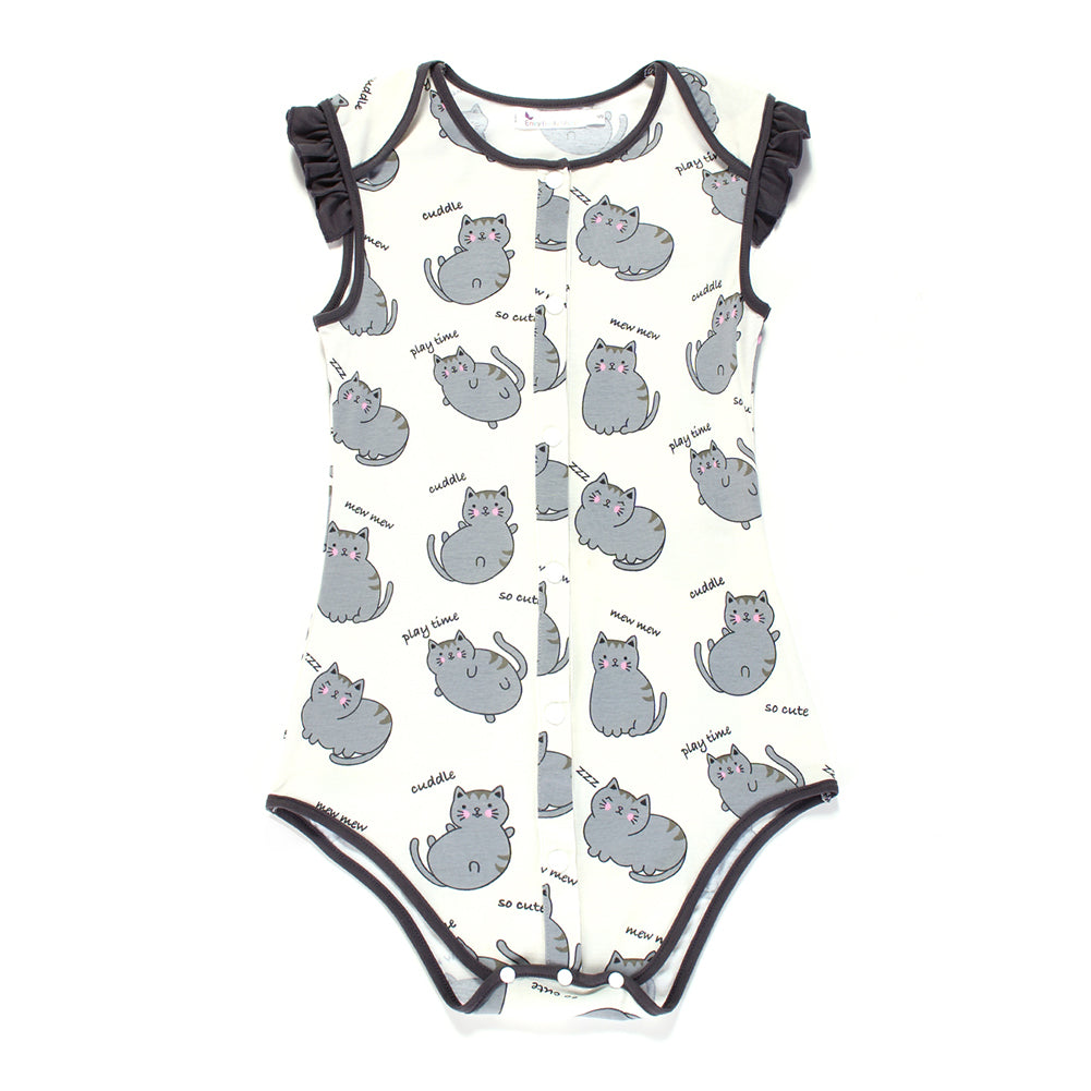 Button Front Little Meow Meow(Kitty)