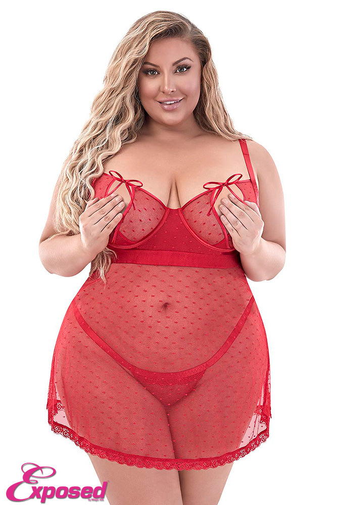 M112 Baby Doll & G-String Set