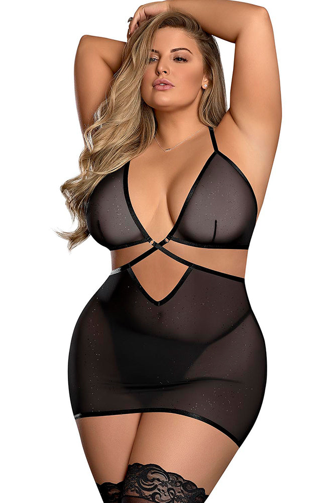 M171 Wrap Halter Chemise & G-String