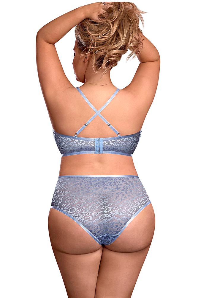 M181 Bralette & Hidden Slit Crotch Panty - Back View
