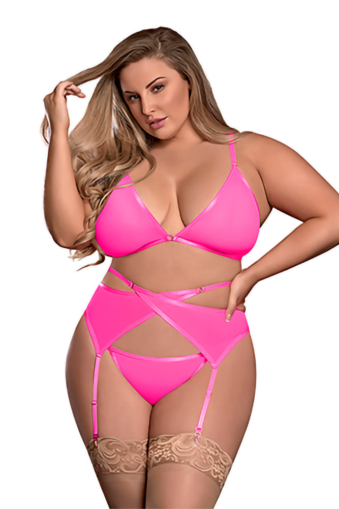 M213 Bra, Garter Belt & Panty Set