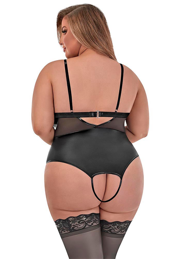 M237 Crotchless Teddy - Back View