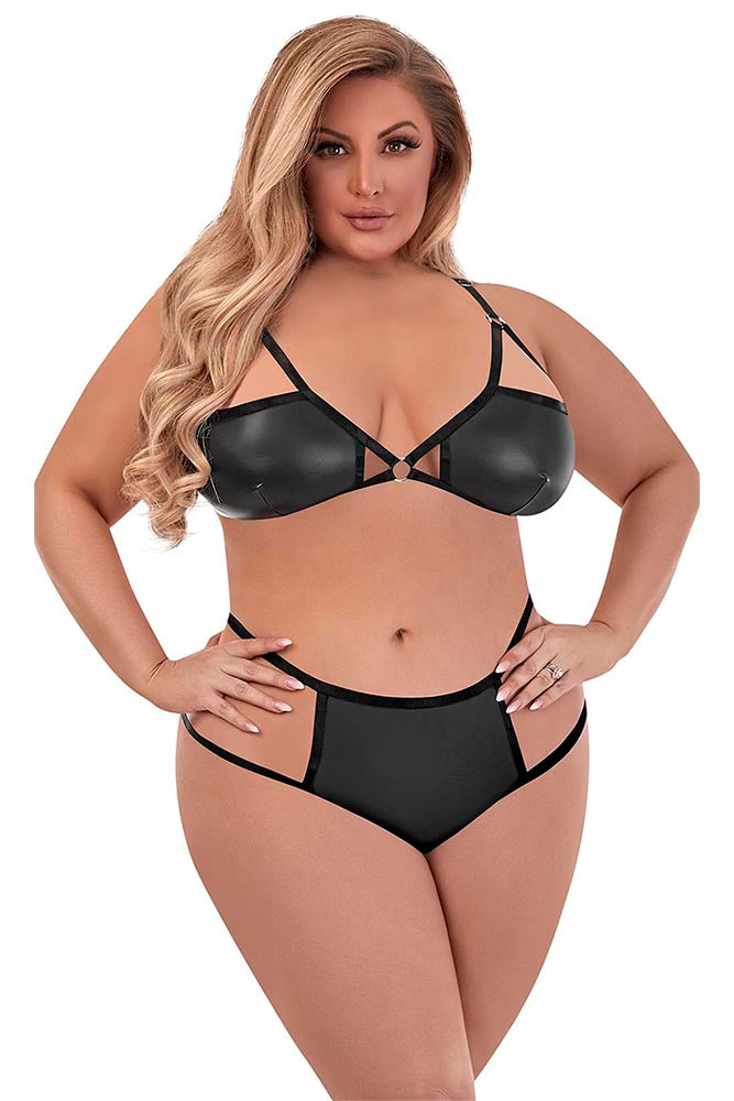 M241 Demi Bra & Crotchless Panty