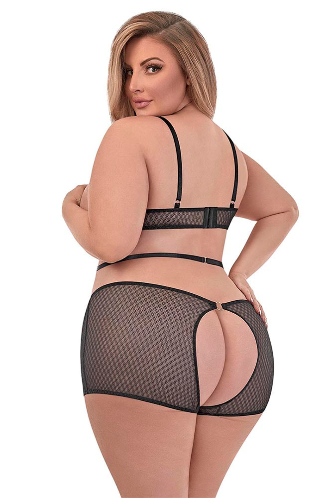 M248 Cupless & Crotchless Romper - Back View