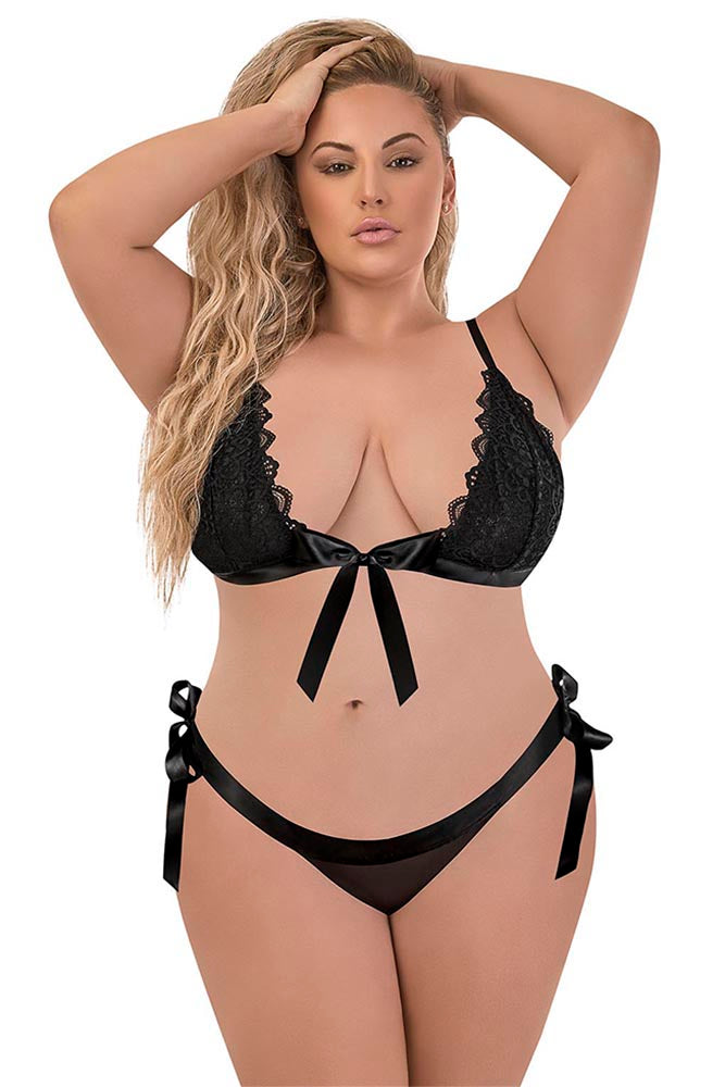 M256 Ribbon Tie Bra & Panty Set