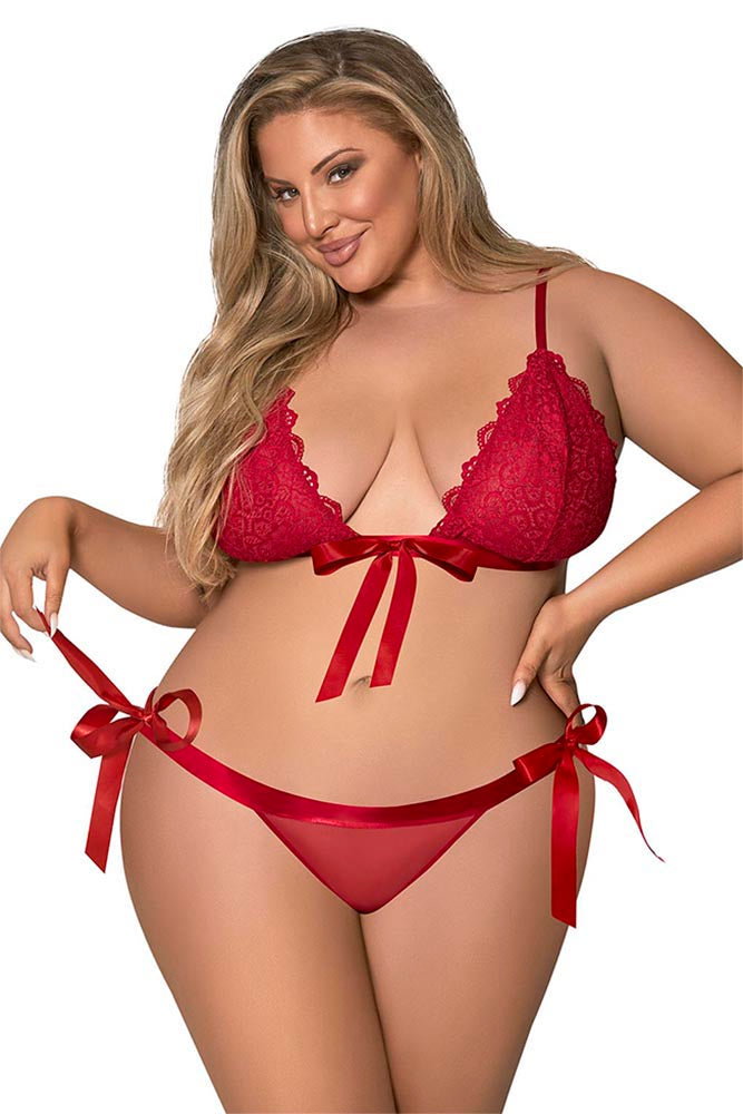 M256 Ribbon Tie Bra & Panty Set
