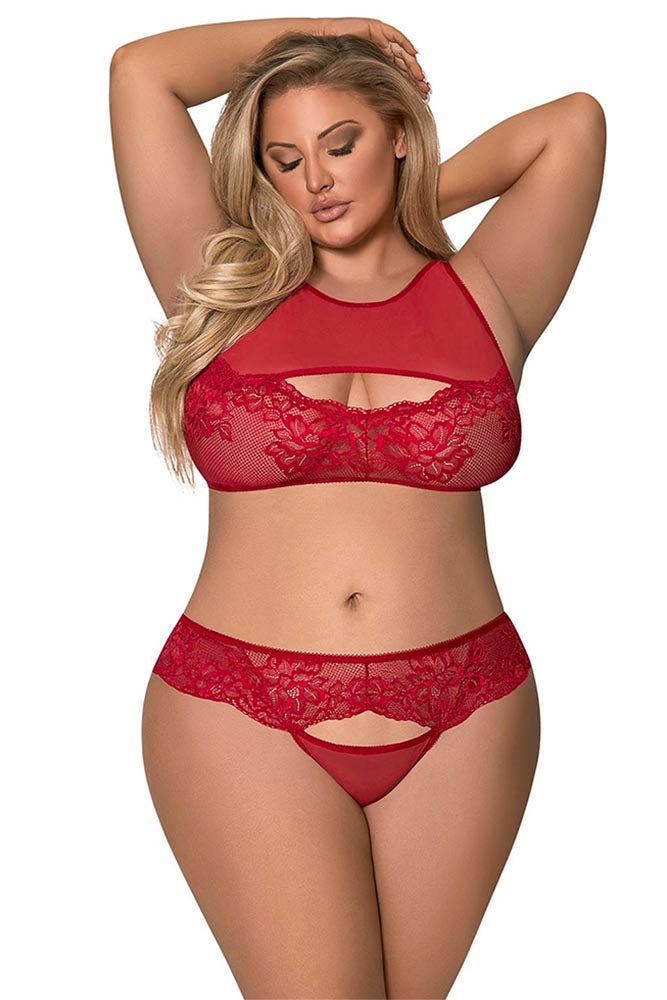 M257 Peek-a-Boo Bra & Panty Set