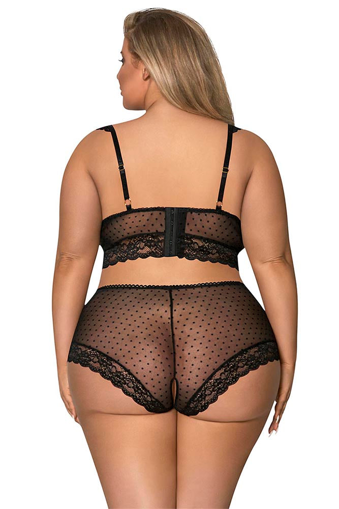 M270 Demi Bra & Split Crotch Short - Back View