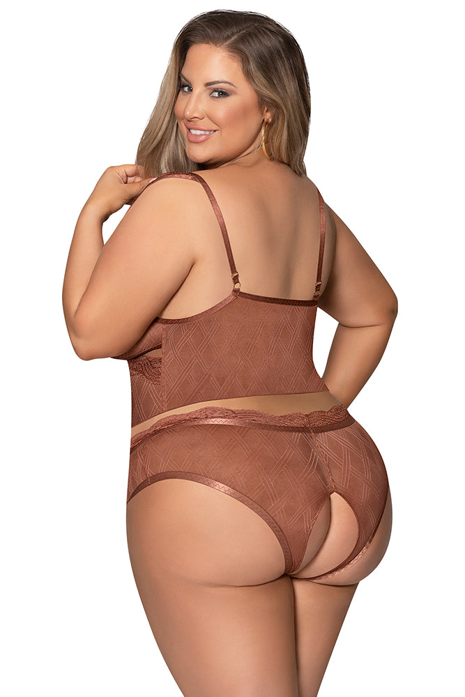 M275 Cami & Split Crotch Boyshort - Back View