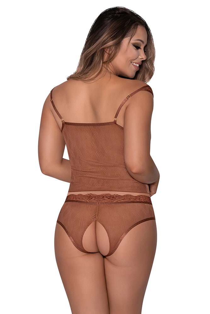 M275 Cami & Split Crotch Boyshort - Back View