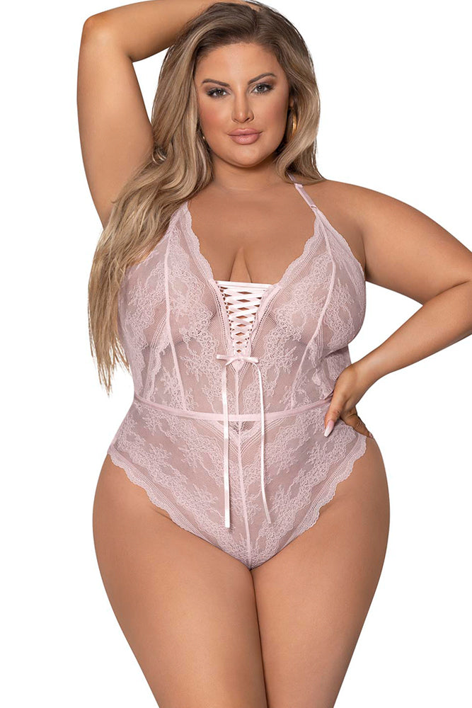M282 Strappy Back Teddy w/Snap Crotch
