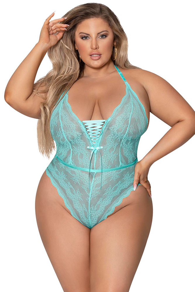 M282 Strappy Back Teddy w/Snap Crotch