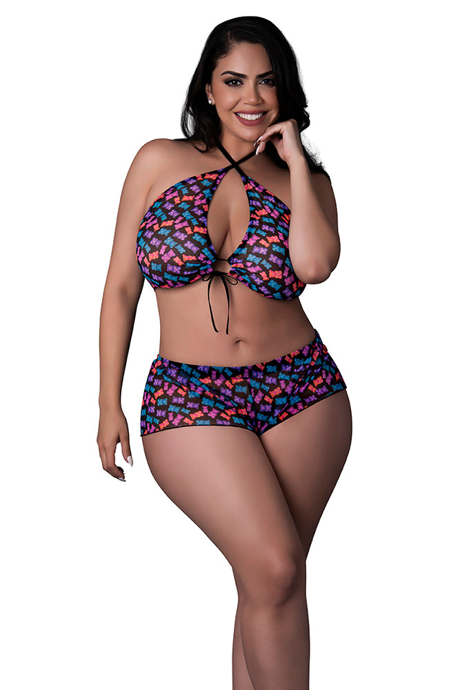 M404 Halter Top & Hot Short Set