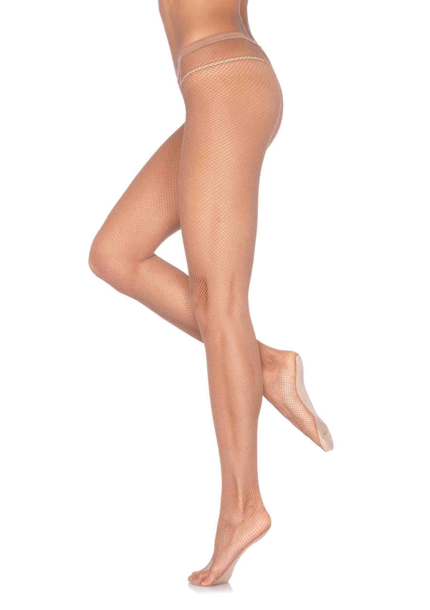 Professional fishnet tights with nylon/cotton sole